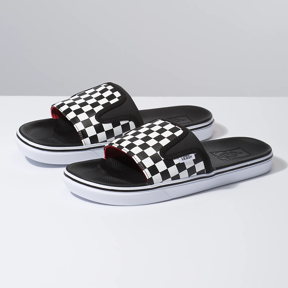 Vans Checkerboard Ultracush Badelatschen-On Schwarz | VN154U2BJ47