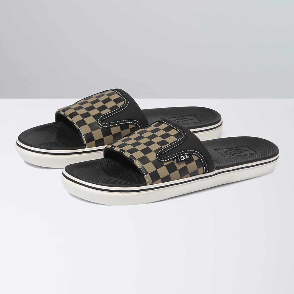 Vans Checkerboard Ultracush Badelatschen-On Schwarz | VN661I4MW18