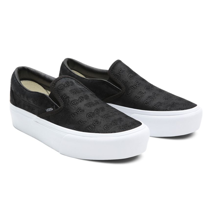 Vans Deboss OTW Klassische Slip-On Plattform Schuhe Schwarz | VN469J5CC33