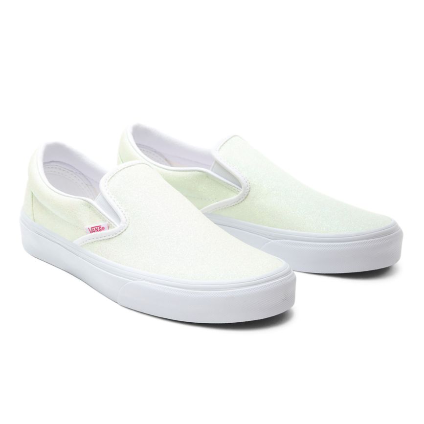Vans UV Glitter Klassische Slip-On Schuhe Weiß | VN398F0PD08