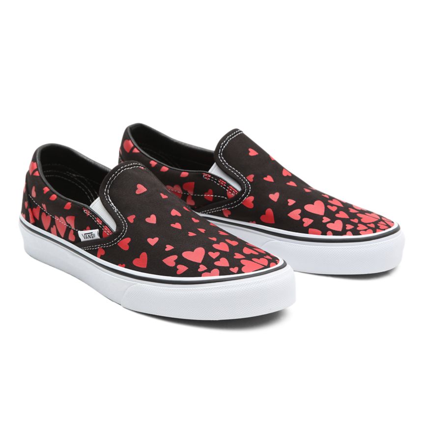 Vans Valentines Hearts Klassische Slip-On Schuhe Schwarz | VN194I5QF42