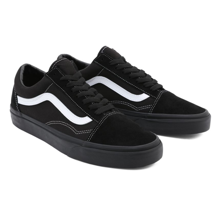 Vans Wildleder Segeltuch Old Skool Schuhe Schwarz | VN737V7AR28